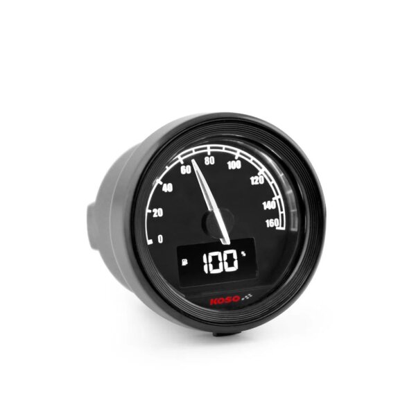 Koso Tacho elektronisch Ø48 mit ABE TNT-05 schwarzer Ring