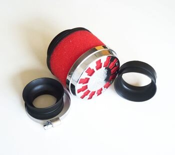 Luftfilter Malossi E13 42 / 58mm gerade rot-Chrom