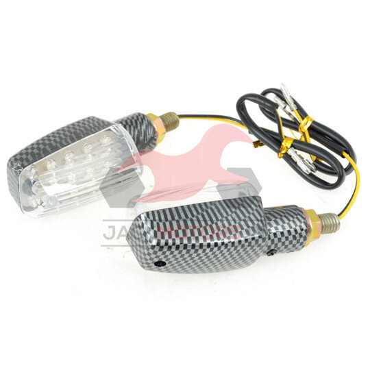Miniblinkerpaar Carbon-Optik LED 2 Stück